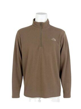 The North Face Men's Textured Cap Rock 1/4 Zip in Smokey Brown Heather Size XXL